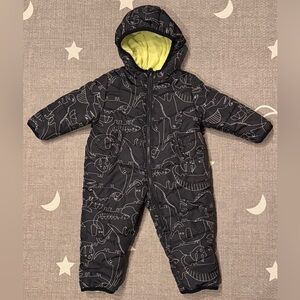 Carter's Dinosaur Print Snowsuit Pram with Hood